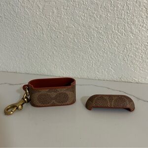 Coach Signature AirPods Pro Case with Keychain clip